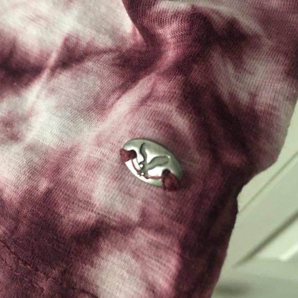AMERICAN EAGLE Purple Tie Dye Cropped Scoop Neck - Picture 5 of 5